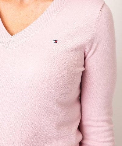 Load image into Gallery viewer, Tommy Hilfiger Womens V-Neck Jersey Stitch Sweater
