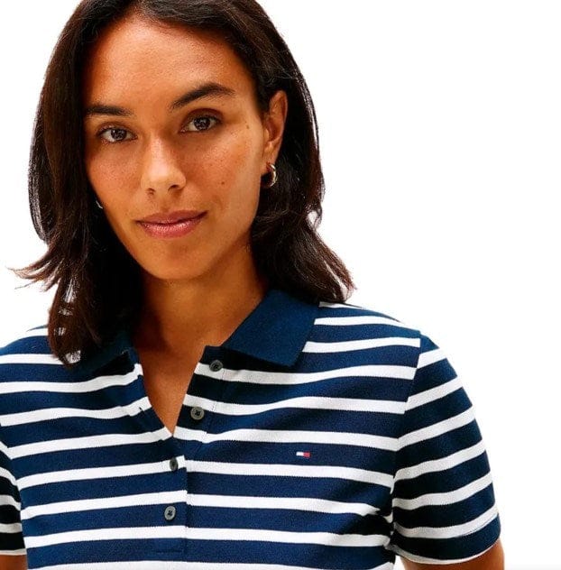 Load image into Gallery viewer, Tommy Hilfiger Womens 1985 Slim Short Sleeve Polo
