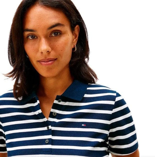 Tommy Hilfiger Womens 1985 Slim Short Sleeve Polo