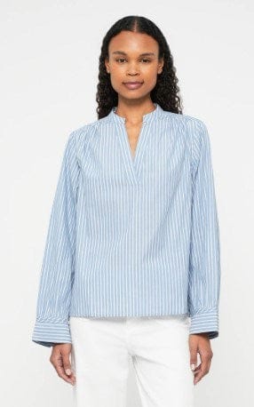 Tommy Hilfiger Womens Poplin V Neck Blouse