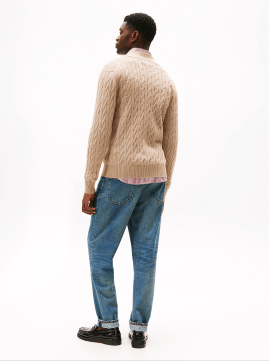 Tommy Hilfiger Mens Classic Cotton Cable Zip Through