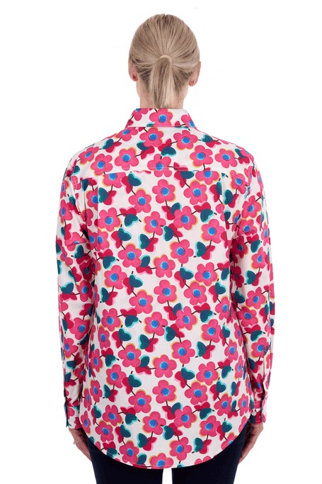 Load image into Gallery viewer, Hard Slog Womens Lorri Half Button Long Sleeve Shirt
