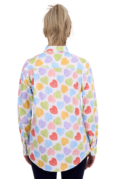Load image into Gallery viewer, Hard Slog Womens Polly Half Button Long Sleeve Shirt
