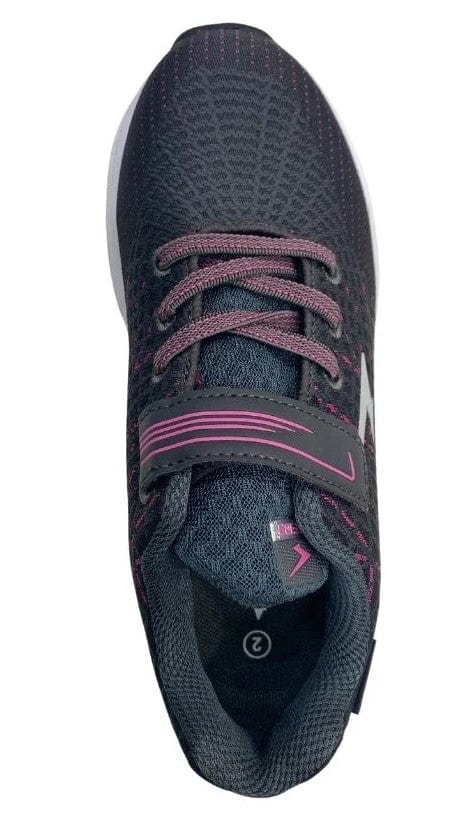 Sfida Weave - GV Kids Comfortable Lace Up Athletic & Adjustable Runner Shoes - Charcoal