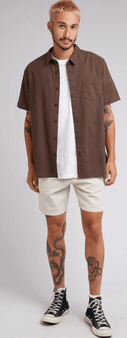 Silent Theory Mens Hemp Short Sleeve Shirt