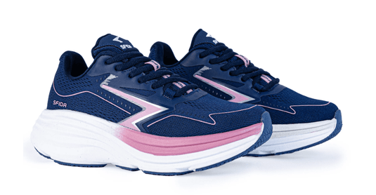 Sfida Cruze Womens Runner Lace Up - Light Navy/Pink Shoes