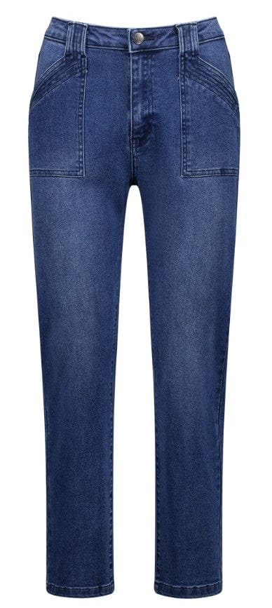 Load image into Gallery viewer, Vassalli Womens Slim Leg Ankle Grazer Jean
