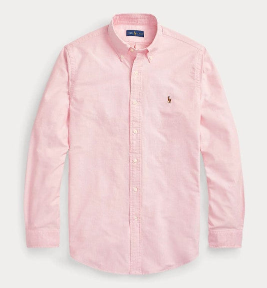 Ralph Lauren Mens Custom Fit Oxford Shirt - Pink