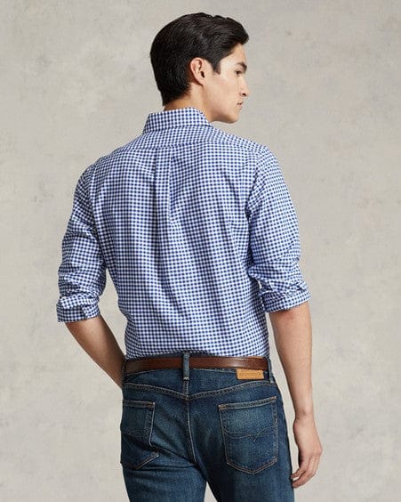 Load image into Gallery viewer, Ralph Lauren Mens Custom Fit Checked Oxford Shirt - Blue/White
