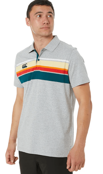 Canterbury Mens Chest Band Stripe Polo