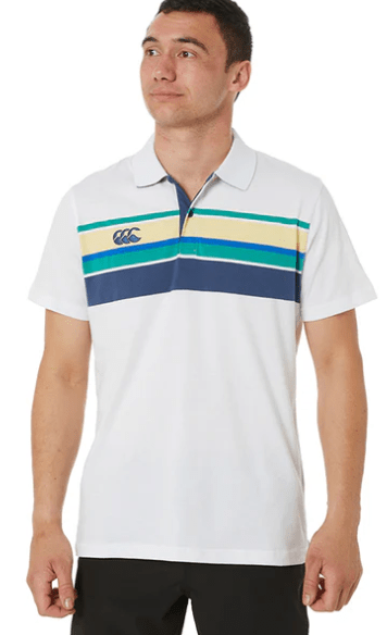 Load image into Gallery viewer, Canterbury Mens Chest Band Stripe Polo
