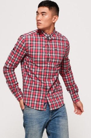 Load image into Gallery viewer, Superdry Mens Ultimate UNI Oxford Shirt - Red Check Colour
