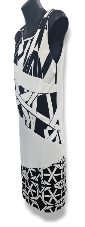 Load image into Gallery viewer, Desigual womens Sleeveless Vest Hello Blanco in Black/White Dress
