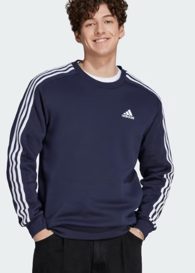 Load image into Gallery viewer, Adidas Mens Essentials Fleece 3-Stripes Sweatshirt
