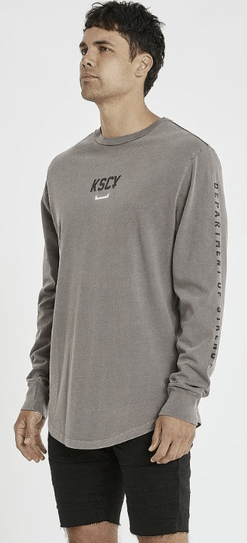 KSCY Mens Portal Heavy Dual Curved Long Sleeve Tee