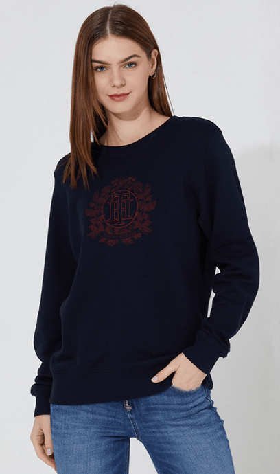 Tommy Hilfiger Womens Floral Crew Neck Sweatshirt