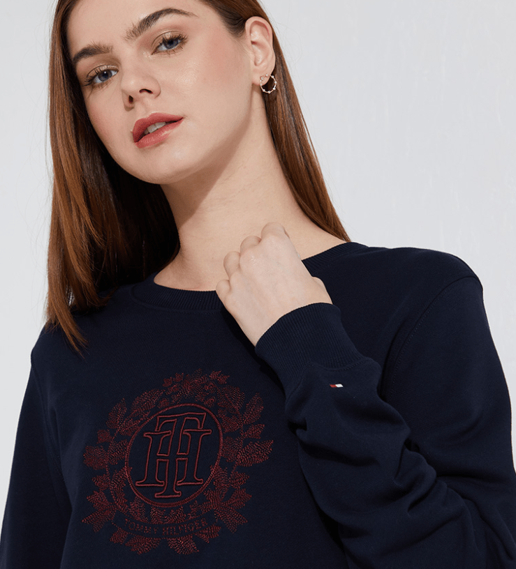 Load image into Gallery viewer, Tommy Hilfiger Womens Floral Crew Neck Sweatshirt
