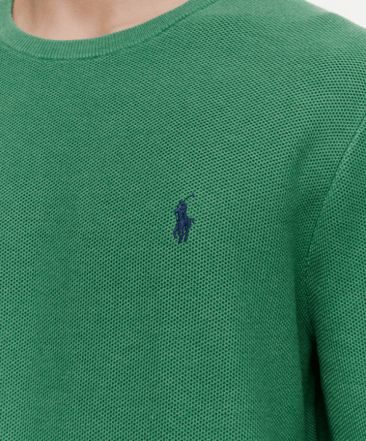 Ralph Lauren Polo Mens Mesh-Knit Cotton Crewneck Jumper