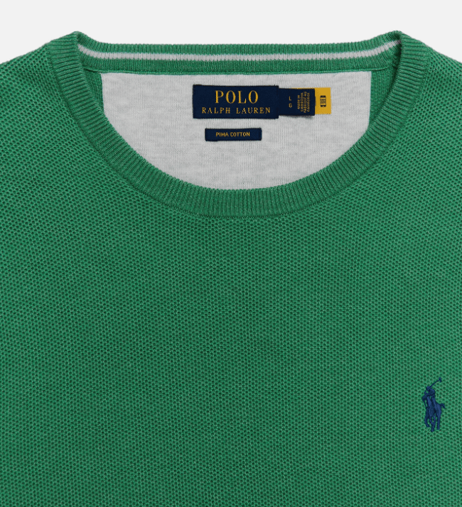 Load image into Gallery viewer, Ralph Lauren Polo Mens Mesh-Knit Cotton Crewneck Jumper
