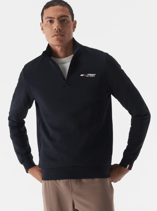 Load image into Gallery viewer, Tommy Hilfiger Mens Essential 1/4 Zip Desert Sky
