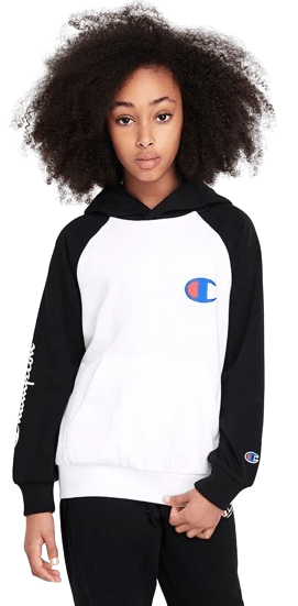 Load image into Gallery viewer, Champion Kids Black and White Hoodie
