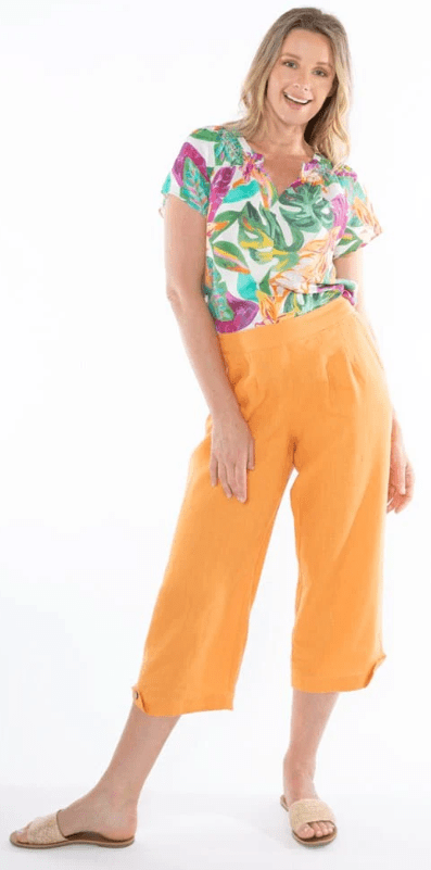 Load image into Gallery viewer, Jump Womens Tropicana Shirred Top
