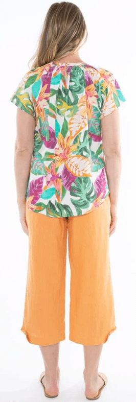 Load image into Gallery viewer, Jump Womens Tropicana Shirred Top
