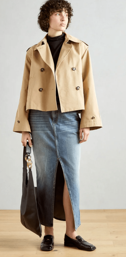 Scotch & Soda Womens Cotton Blend Short Trenchcoat