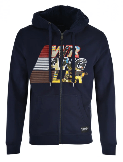 Wrangler Mens Troy Zip-Up Hoodie