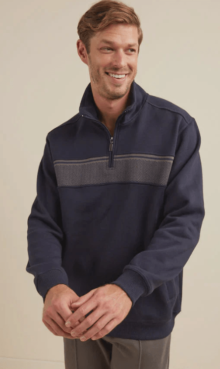 Load image into Gallery viewer, Breakaway Mens Albo Snowy Mt Fleece Half Zip
