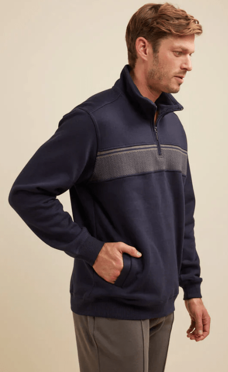 Load image into Gallery viewer, Breakaway Mens Albo Snowy Mt Fleece Half Zip
