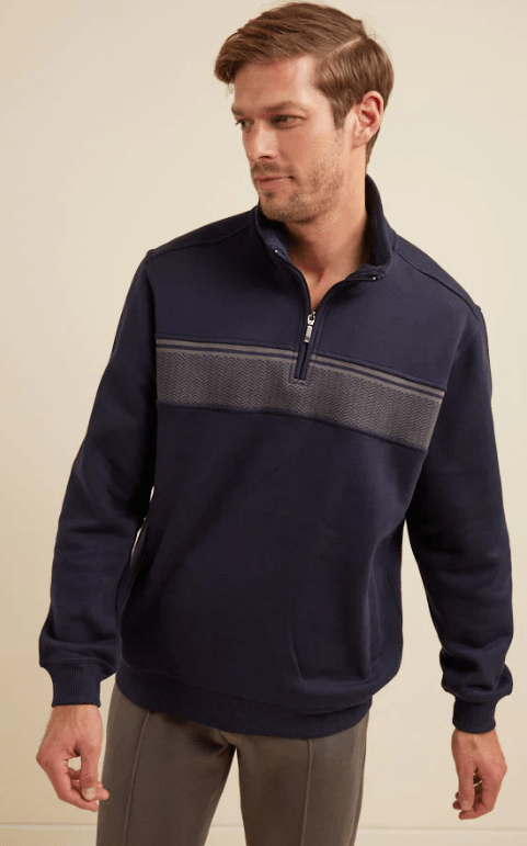 Load image into Gallery viewer, Breakaway Mens Albo Snowy Mt Fleece Half Zip
