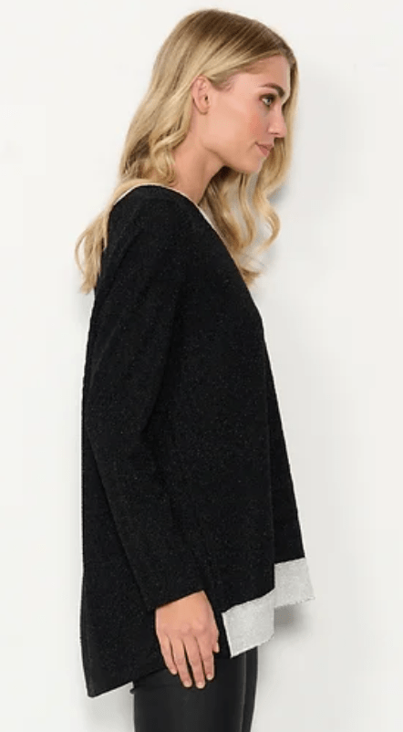 Load image into Gallery viewer, Holmes &amp; Fallon Womens Lurex Sparkle With Contrast Trims Top
