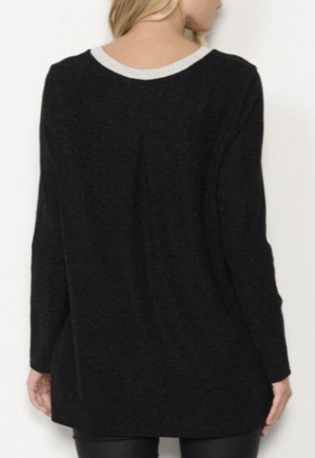 Load image into Gallery viewer, Holmes &amp; Fallon Womens Lurex Sparkle With Contrast Trims Top
