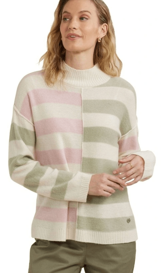 Load image into Gallery viewer, Yarra Trail Womens Soft Stripe Sweater
