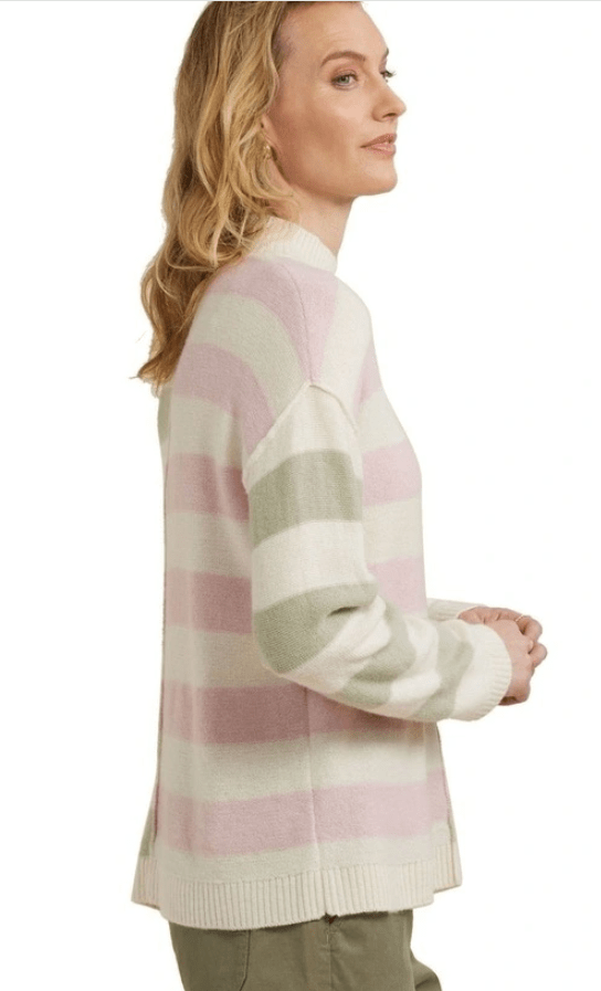 Load image into Gallery viewer, Yarra Trail Womens Soft Stripe Sweater
