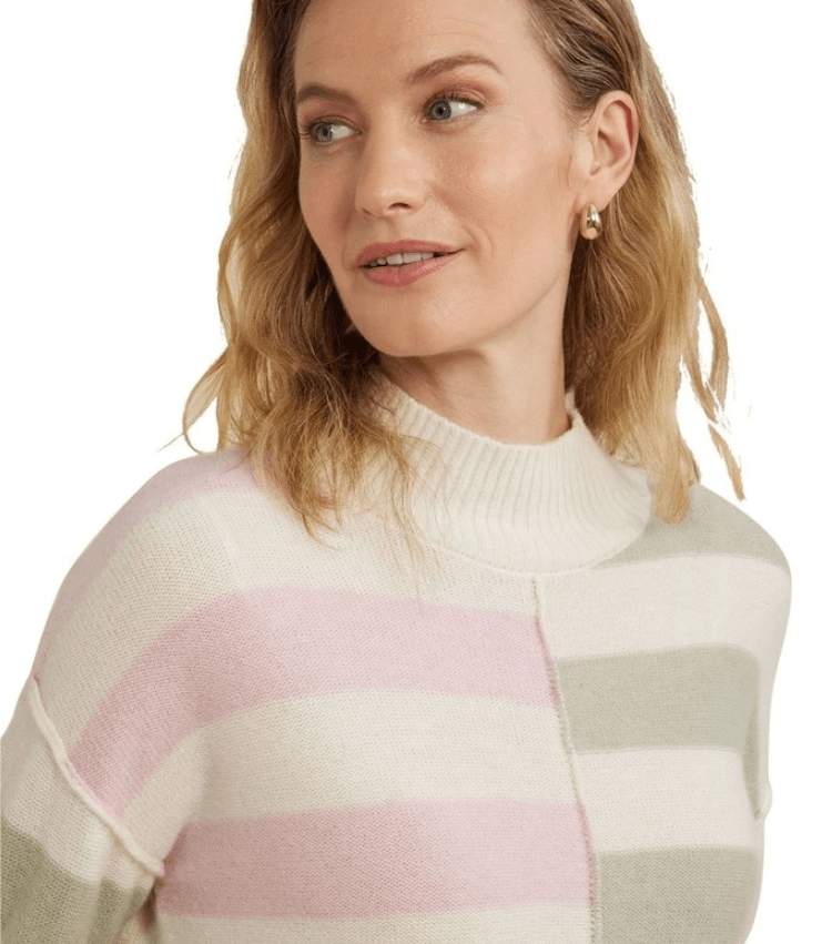 Load image into Gallery viewer, Yarra Trail Womens Soft Stripe Sweater
