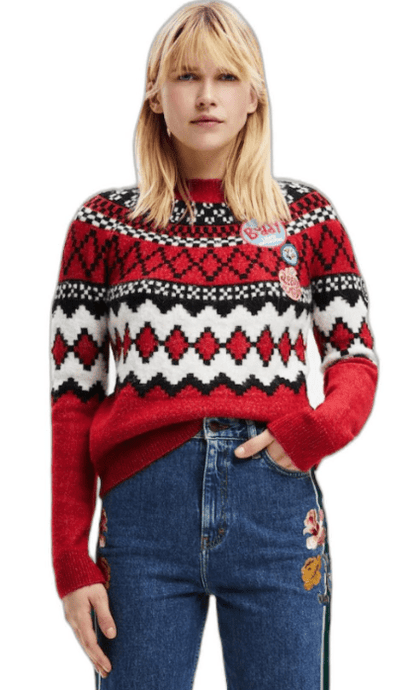 Desigual Womens Flat Thik Gauge Pillover