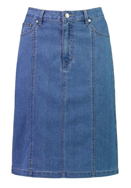 Load image into Gallery viewer, Vassalli Womens Contrast Stitch Denim Skirt
