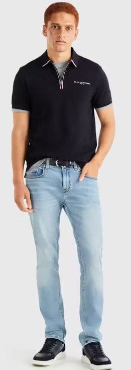 Load image into Gallery viewer, Tommy Hilfiger Mens WCC Zip Regular Fit Polo Desert Sky
