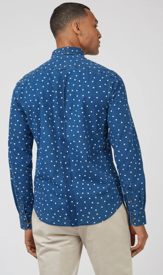 Ben Sherman Print Shirt - Indigo Spot
