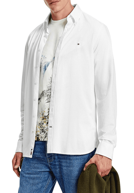 Tommy Hilfiger Mens Slim 1985 Solid Shirt