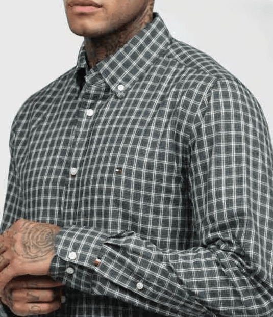Tommy Hilfiger Mens Flex Tartan Regular Fit Shirt