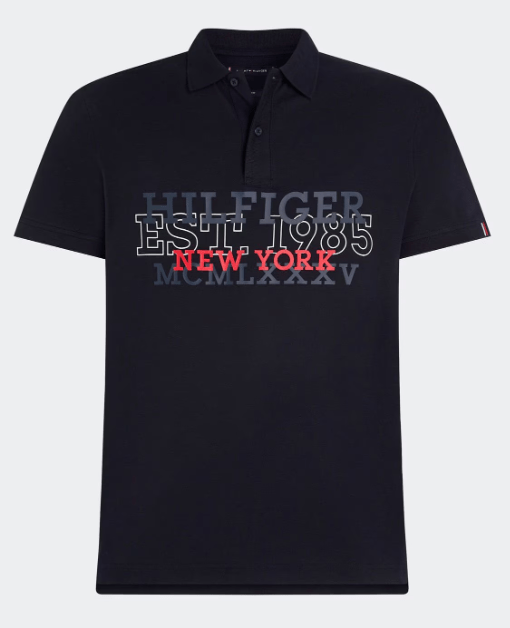 Tommy Hilfiger Mens Monotype Regular Fit Polo