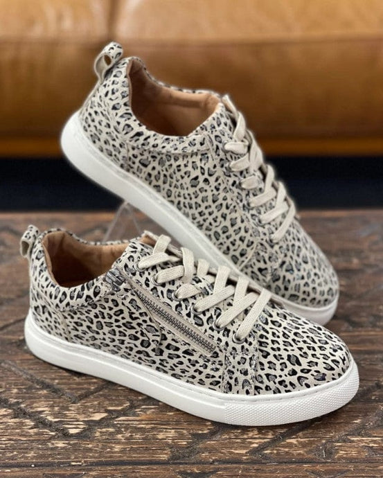 Cassini Womens Moscow Creamy Leopard Shoe