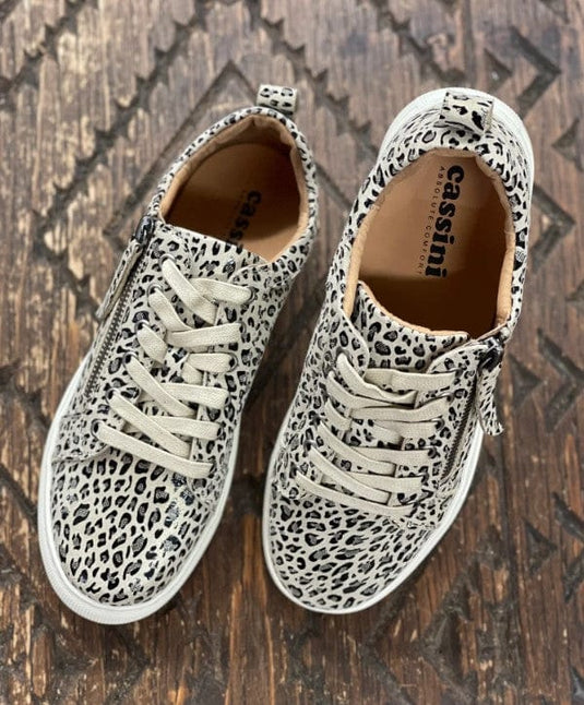 Cassini Womens Moscow Creamy Leopard Shoe