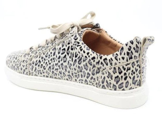 Cassini Womens Moscow Creamy Leopard Shoe