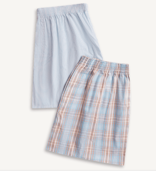 Contare Mens 2pk Cotton Boxer Shorts - Summer Camp