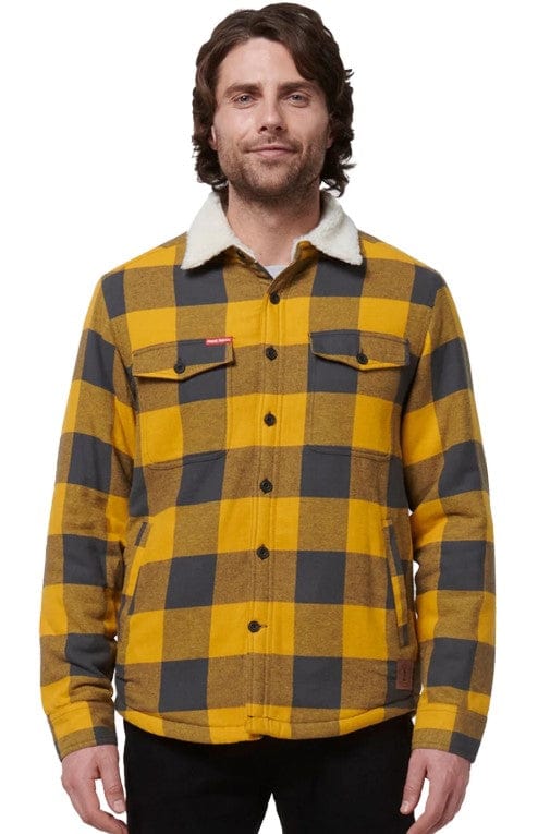Load image into Gallery viewer, Hard Yakka Mens Trucker Sherpa Jacket - Walnut
