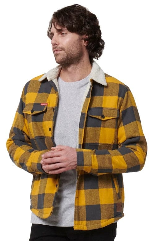 Hard Yakka Mens Trucker Sherpa Jacket - Walnut